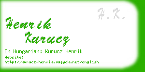 henrik kurucz business card